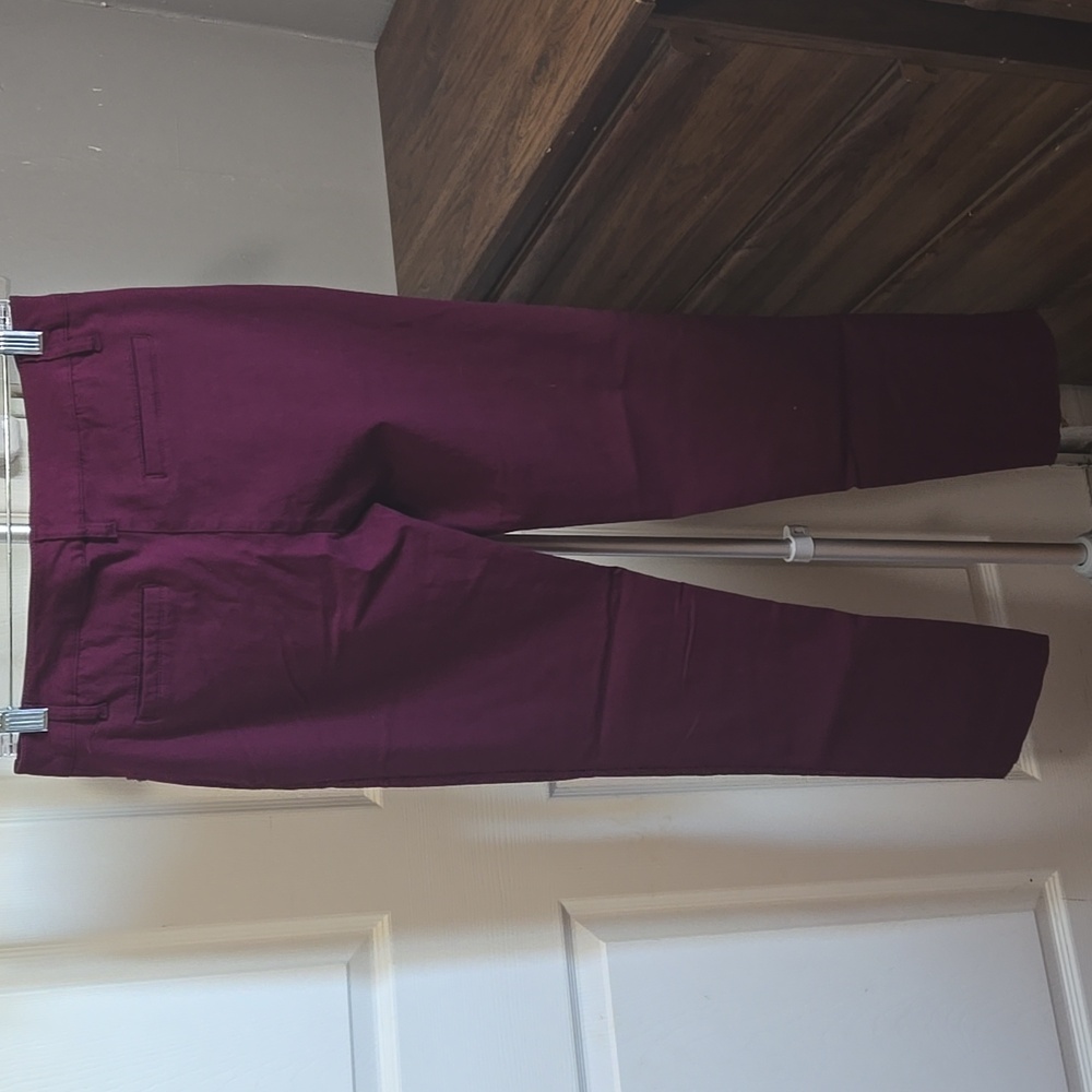 Burgundy Straight Leg Pants - Picture 6 of 8